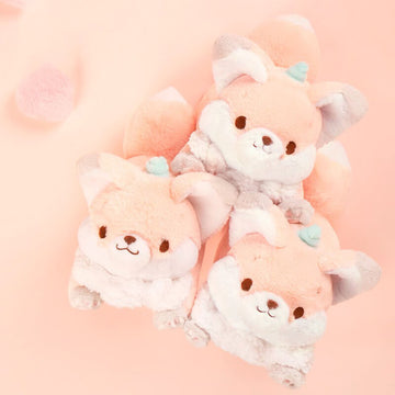 Cartoon Stuffed Pink Fox Plushie, Cute Animal Plush Toy